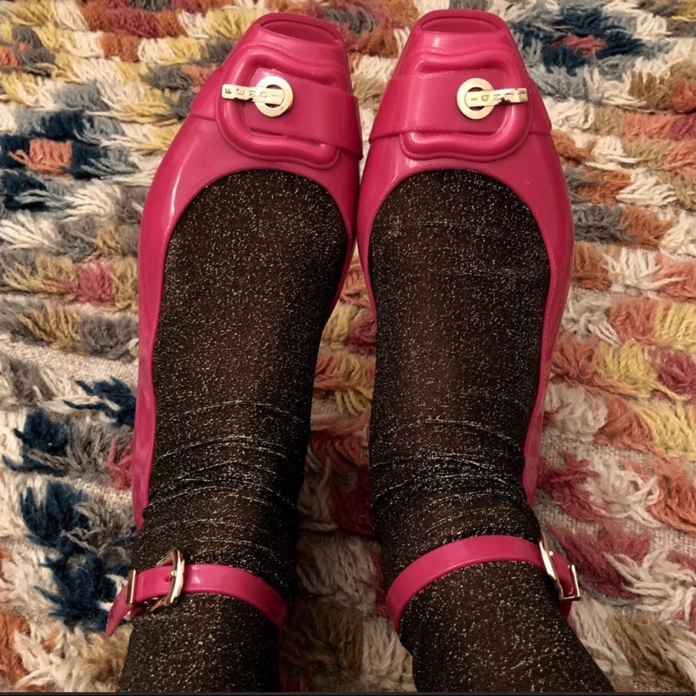Fendi pink jelly flats size 7